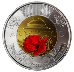 2018 Toonie - Armistice - Coloured reverse